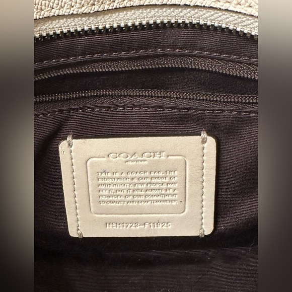 Coach Mini Crosby CrossgrainCarryall Crossbody Bag Cream Color - Picture 10 of 16